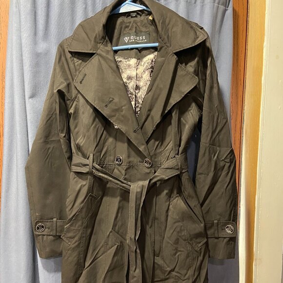 Guess Women's Black Coat Large- Like New - Picture 1 of 3